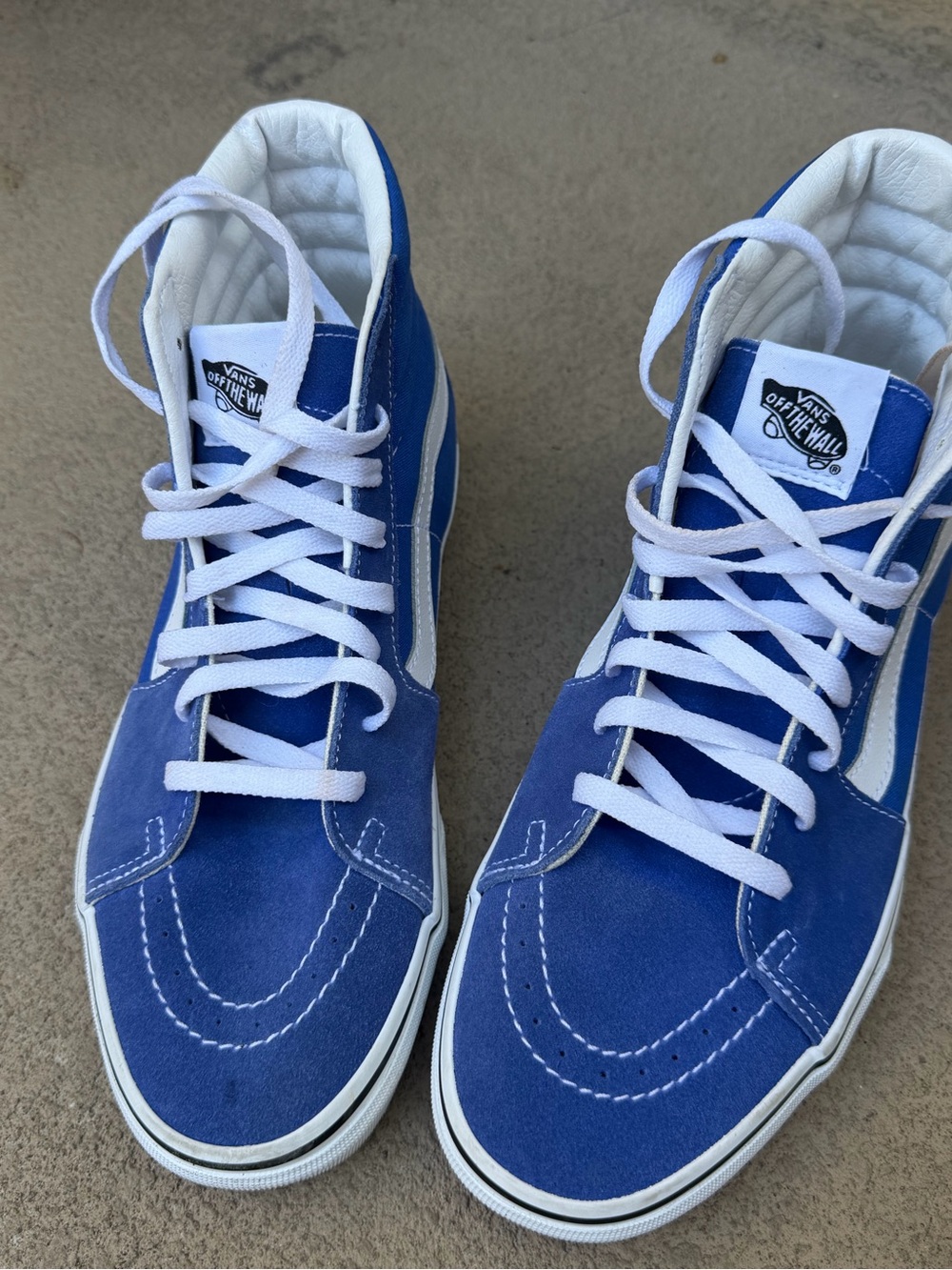 Vans High-Top Sneakers in Blue and White